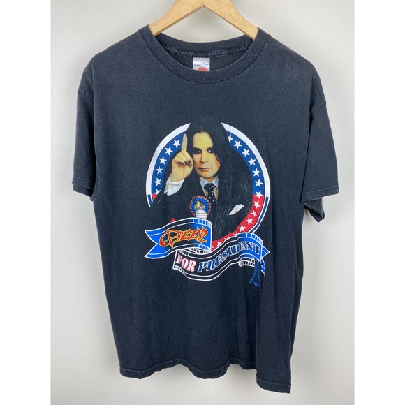 2004 - Ozzy Osbourne For President Ozzfest Music Band Tee Spirit 666 *Rare* - L